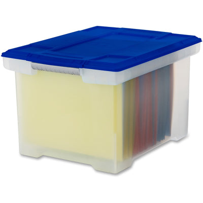 ERA Storex Plastic File Tote Storage Box, Blue, STX61508U01C