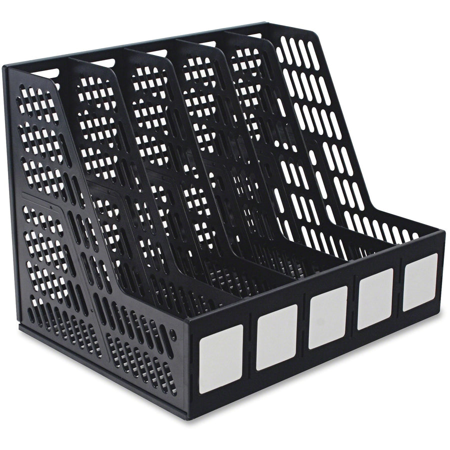 Advantus 5-compartment Magazine/Literature File, Black, 5EA/CT — view 1