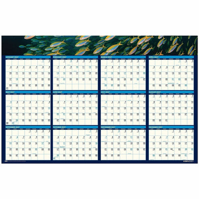 House of Doolittle Earthscapes Sea Life Laminated Planner, 24", HOD3969