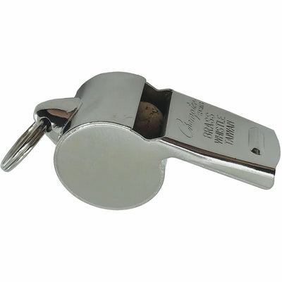 Champion Sports Heavyweight Metal Whistle, Silver, 1 Dozen, CSI401