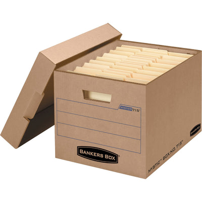 Fellowes Bankers Box Mystic Storage Boxes, Kraft, 25 / Carton — view 1
