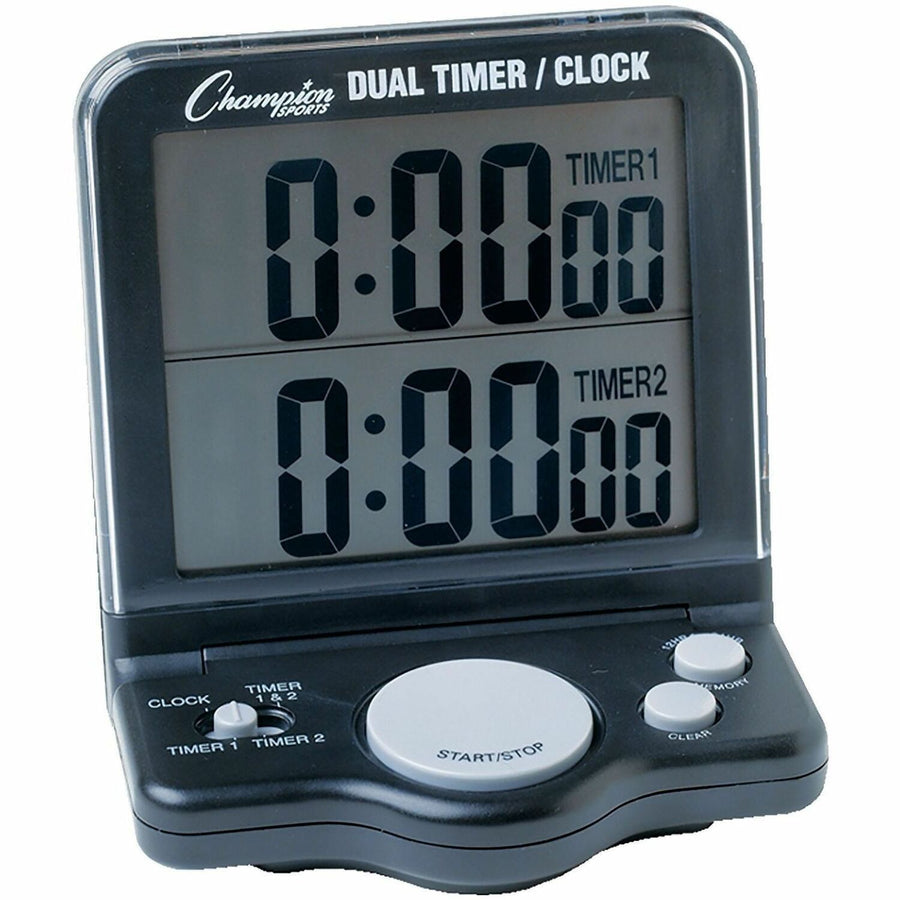 Champion Sports Dual Jumbo Display Timer, 3.5" x 4.5", Black, Count Up, CSIDC100