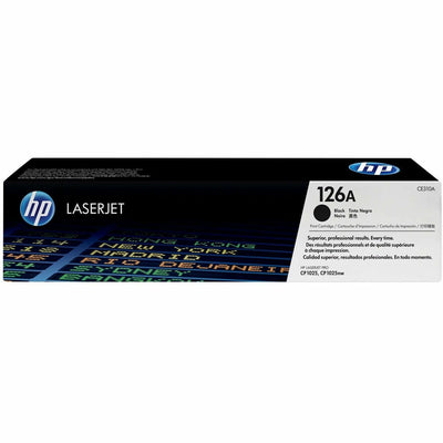 HP 126A (CE310A) Original Standard Yield Laser Toner Cartridge - Single Pack - Black -, HEWCE310A