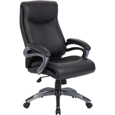 Lorell Executive High-Back Chair with Gun Metal Base, LLR69516