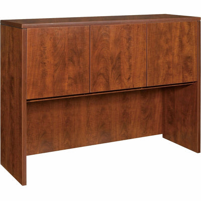Lorell Essentials Series Stack-on Hutch with Doors, Red, LLR69418