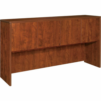 Lorell Essentials Series Stack-on Hutch with Doors, Red, LLR69416