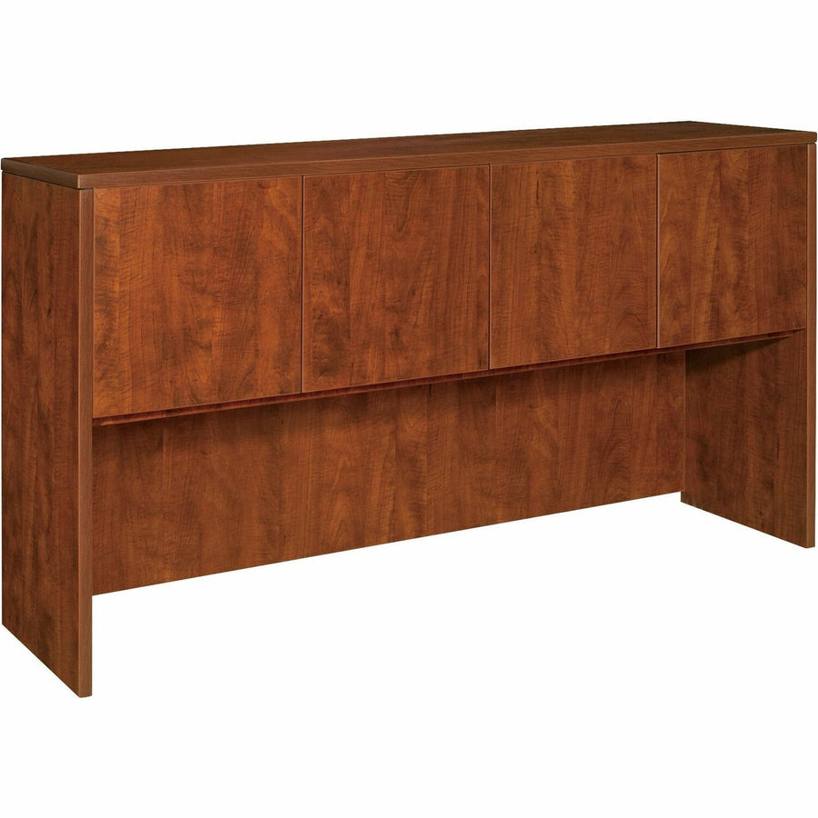 Lorell Essentials Series Stack-on Hutch with Doors, Grommet, LLR69416