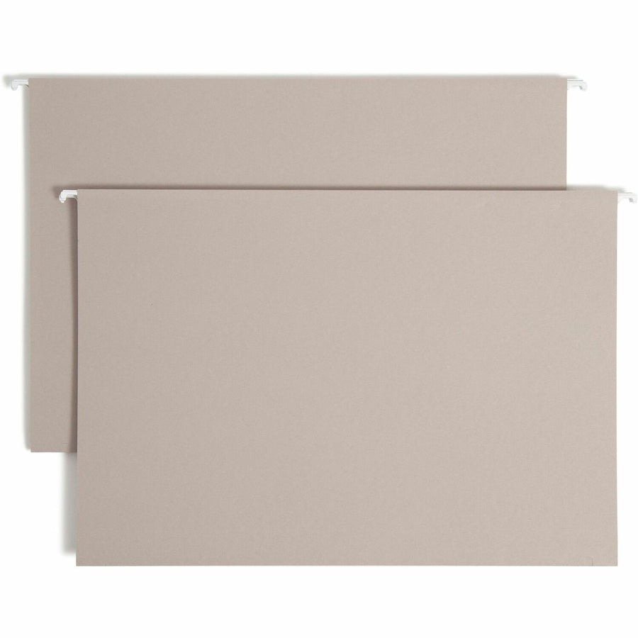 Smead TUFF Hanging Box Bottom Folders with Easy Slide Tab, 14.75" x 9.25", Steel Gray, Tear Resistant, 18 / Box, SMD64340