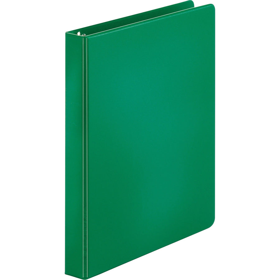 Business Source Basic Round Ring Binder, Green, 8 1/2" Width x 11" Length, 4EA/BD 3BD/CT — view 1