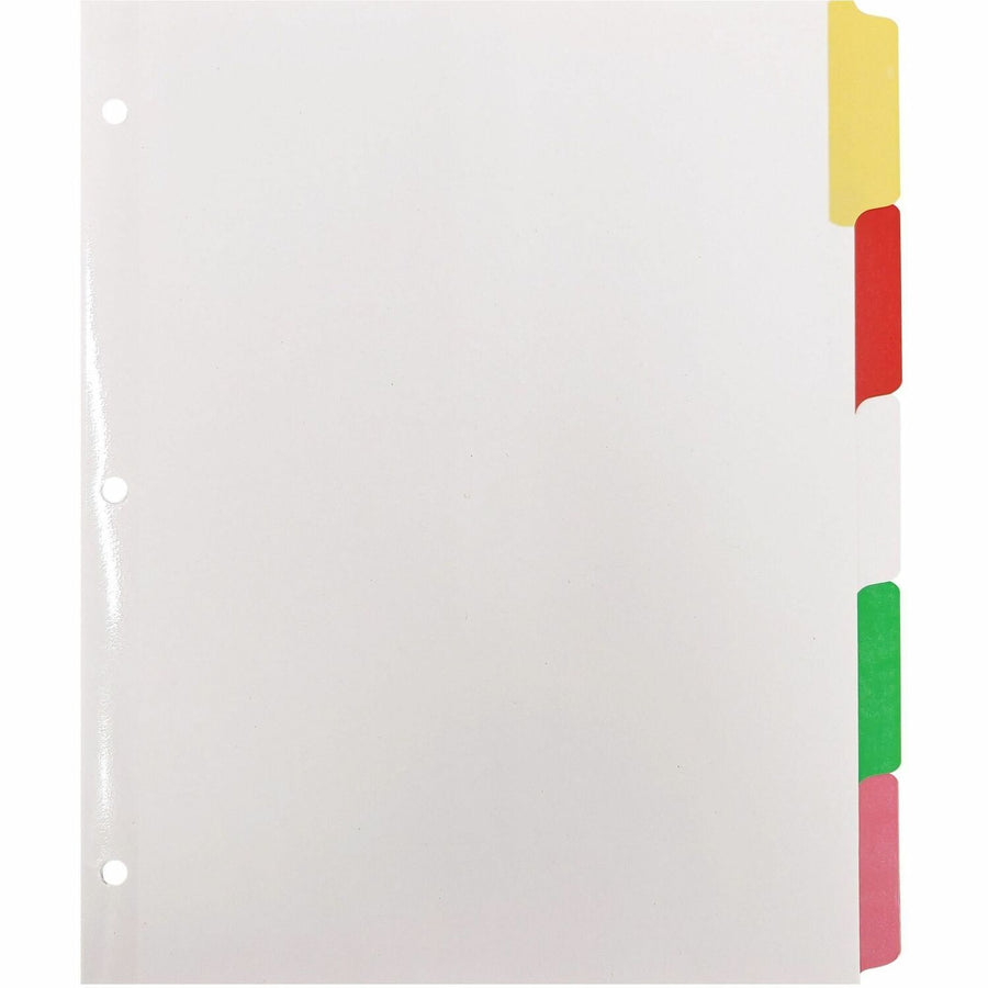 Business Source Laminated Write-On Tab Indexes, Multicolor, 1 Set — view 1