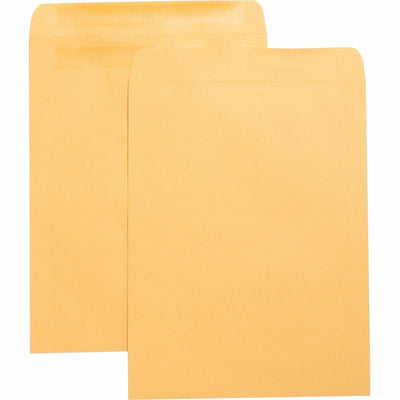 Business Source Press-To-Seal Catalog Envelopes, Brown Kraft, 1 Box — view 1