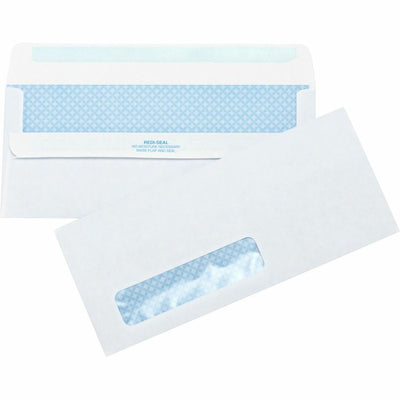 Business Source No.10 Standard Window Invoice Envelopes, White, 1 Box — view 1
