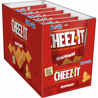 Kellanova Cheez-It Cheez-It Baked Snack Crackers, 6 / Box, KEB19133
