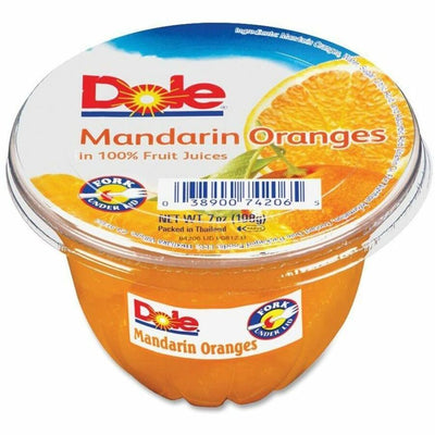 Dole Mandarin Oranges Fruit Cups, 12 / Carton, DFC74206011