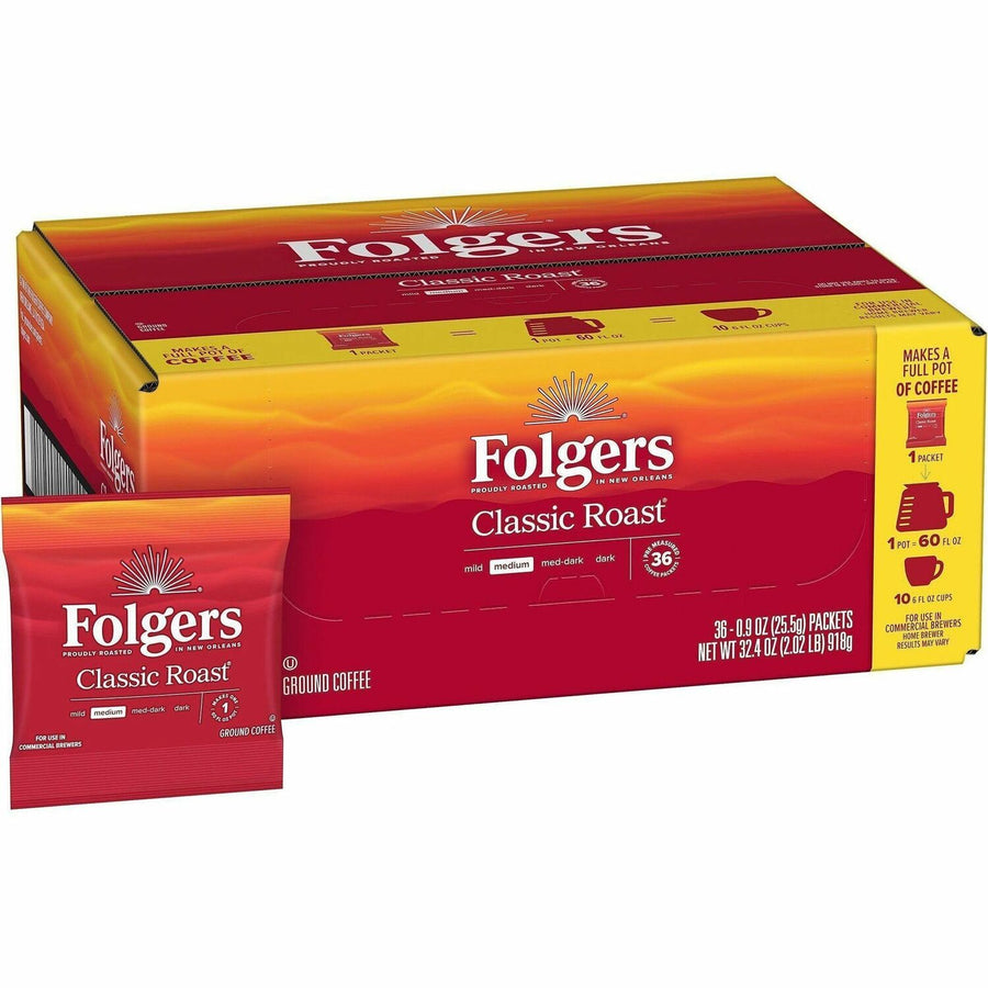 Folgers® Classic Roast Coffee, 36 / Carton, FOL06125