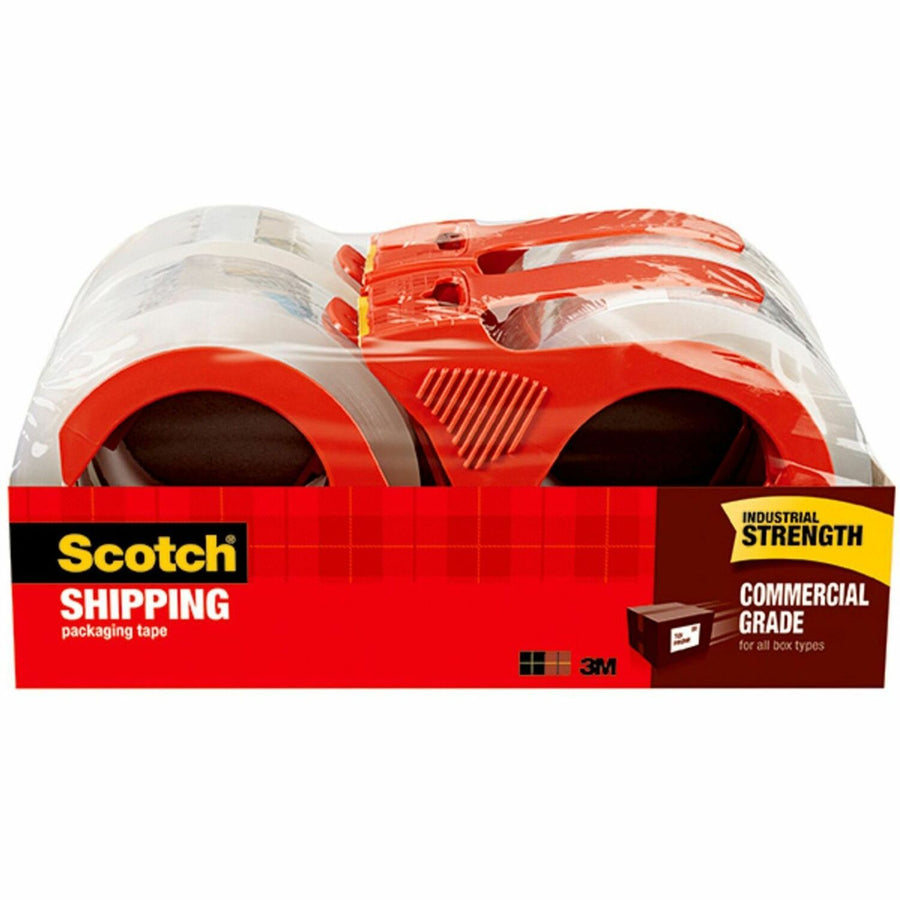 Scotch Commercial-Grade Shipping/Packaging Tape, Clear, Synthetic Rubber Resin, 1.88", 54.60 yd, 3", 1 / Pack, MMM37504RD