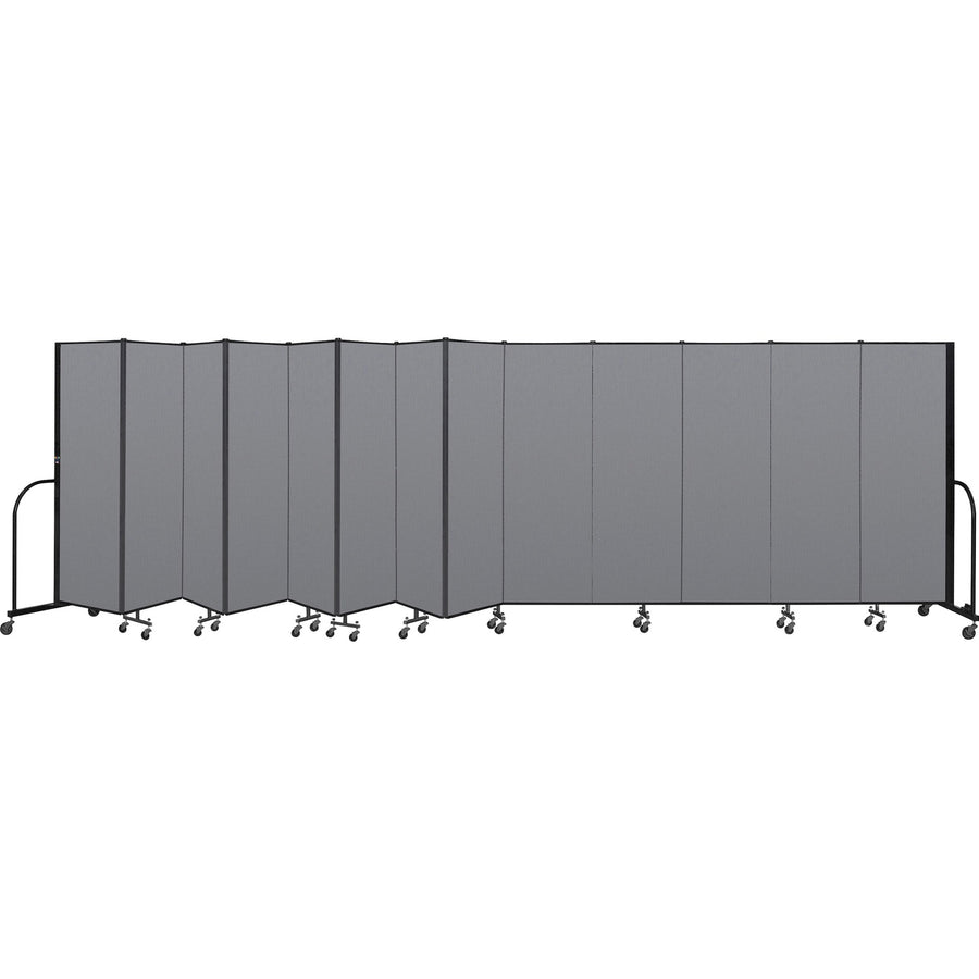 Screenflex Portable Room Dividers, FREEstanding, Stone, Polyester, Sound-absorbing, SCXCFSL6013DG