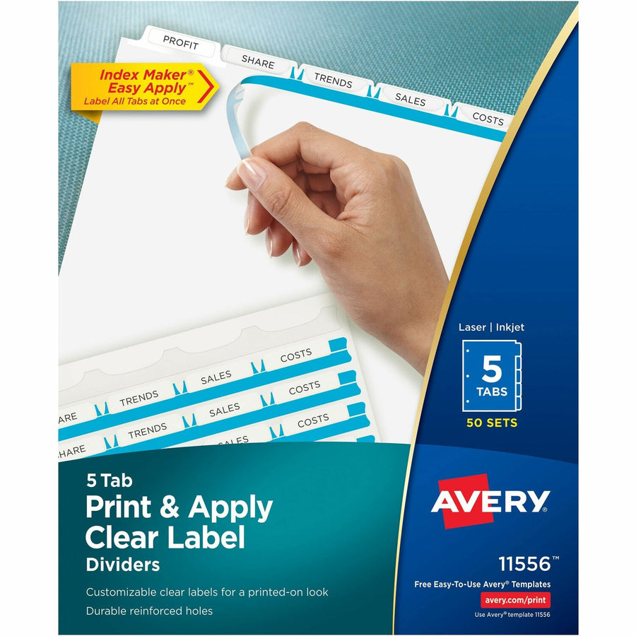 Avery Index Maker Index Divider, White, 50 / Box — view 1