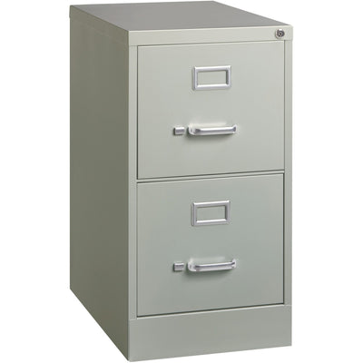 Lorell Fortress Series 22" Commercial-Grade Vertical File Cabinet, 15" x 28.4", Light Gray, Steel, LLR42292