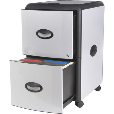 ERA Group Storex Deluxe File Cabinet - 2-Drawer, Aluminum, STX61352U01C