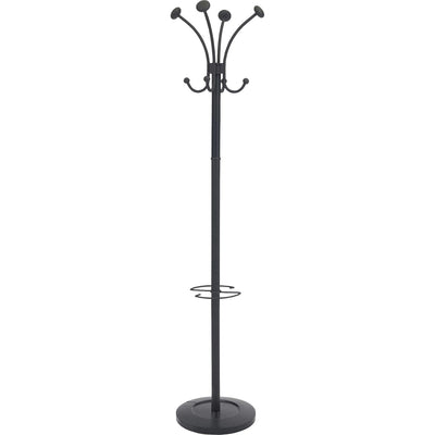 Alba Four Double Peg Coat Stand, Black, ABAPMVIENAN
