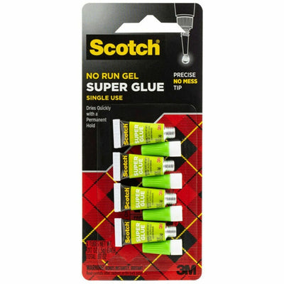 3M Scotch Super Glue Gel - 0.05 grams Single-Use Tubes, 1 Pack, MMMAD119