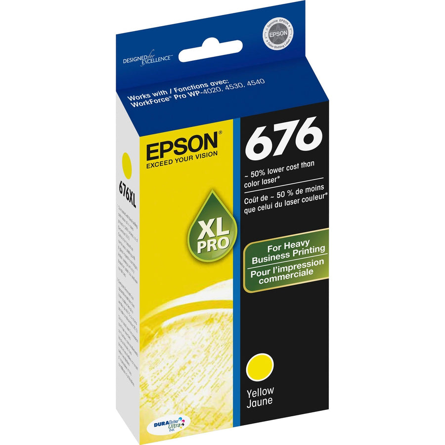 Epson DURABrite Ultra 676XL Ink Cartridge, Lightfastness, EPST676XL420-S