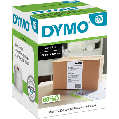 Dymo LabelWriter 4XL Extra Large Shipping Labels, White, 1 Roll, DYM1744907