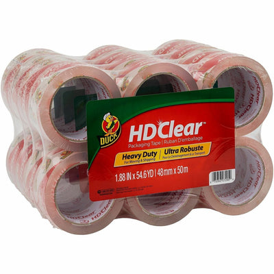 Shurtech Duck Brand HD Clear Packing Tape, 1 Carton, DUC393730