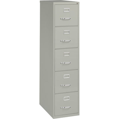 Lorell Fortress Series 26-1/2" Commercial-Grade Vertical File Cabinet, Light Gray, LLR48499