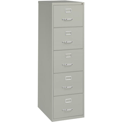Lorell Fortress Series 26-1/2" Commercial-Grade Vertical File Cabinet, Light Gray, LLR48502