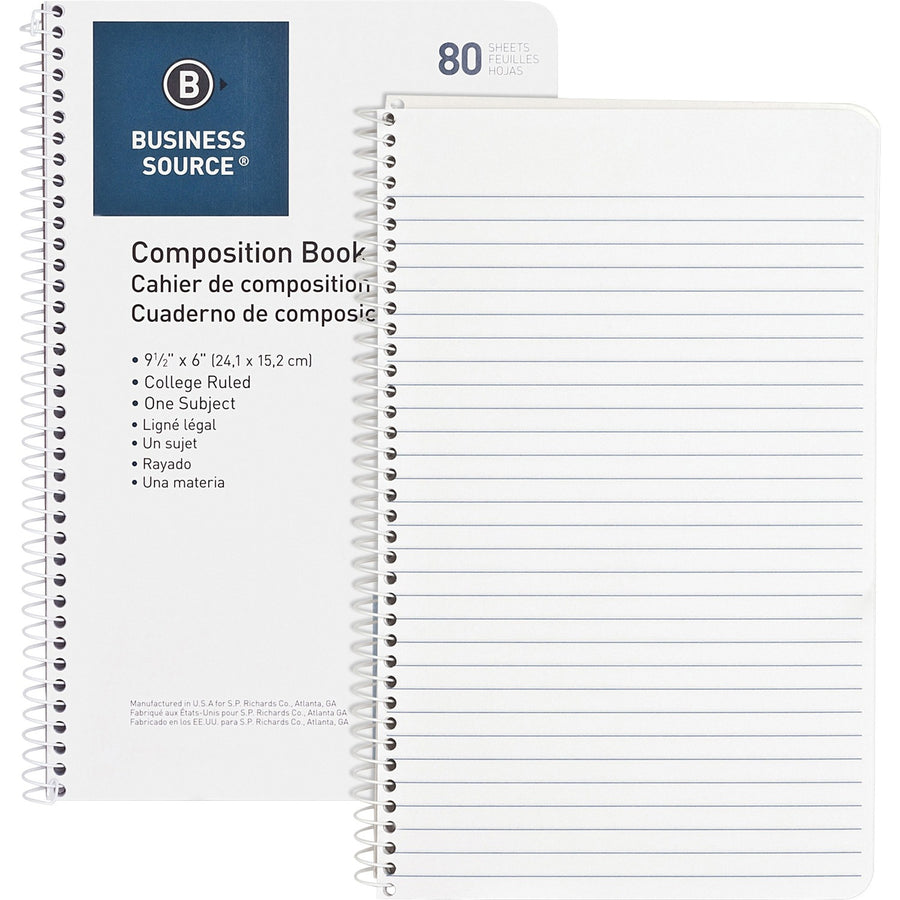 Business Source College Ruled Composition Books, 6" x 9 1/2", 12EA/PK 4PK/CT — view 1