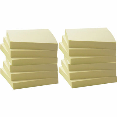 Business Source Yellow Adhesive Notes, 12 / Pack — view 1