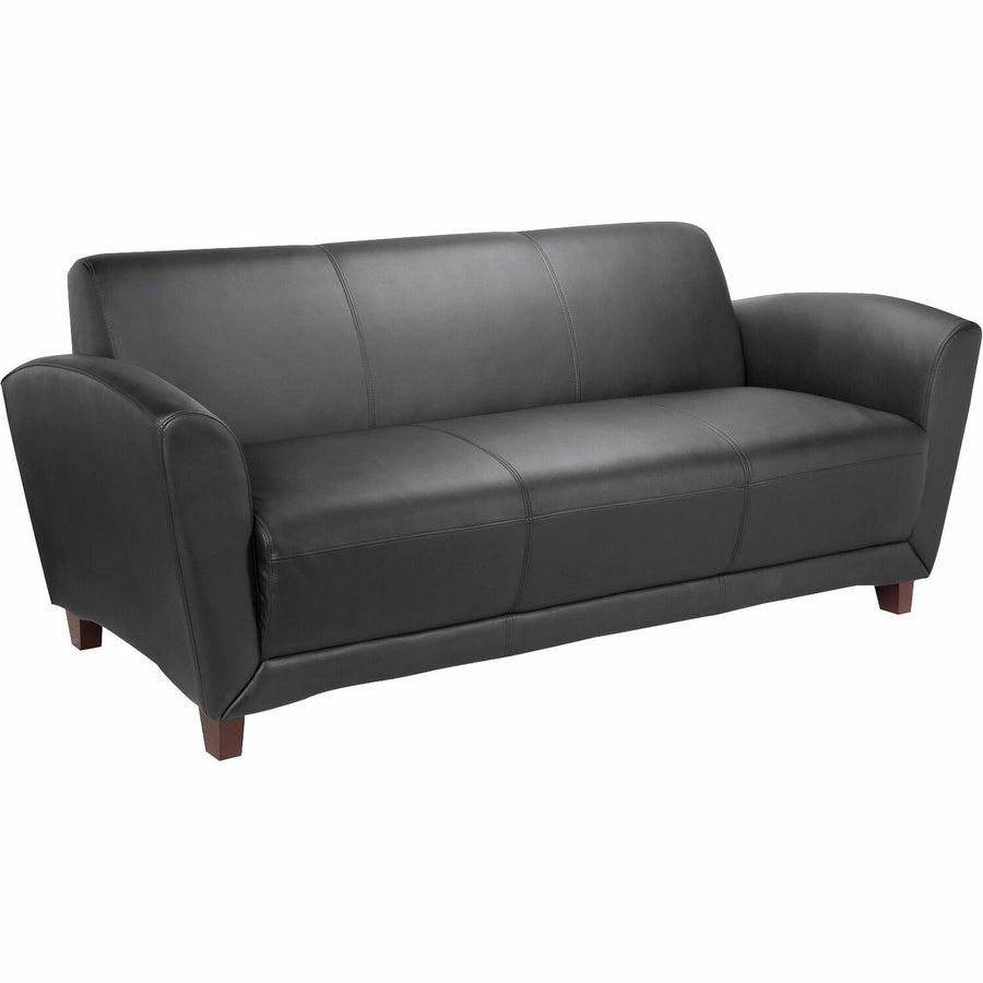 Lorell Accession Reception Sofa, 75" x 31.3", Black, Fire Retardant, LLR68950