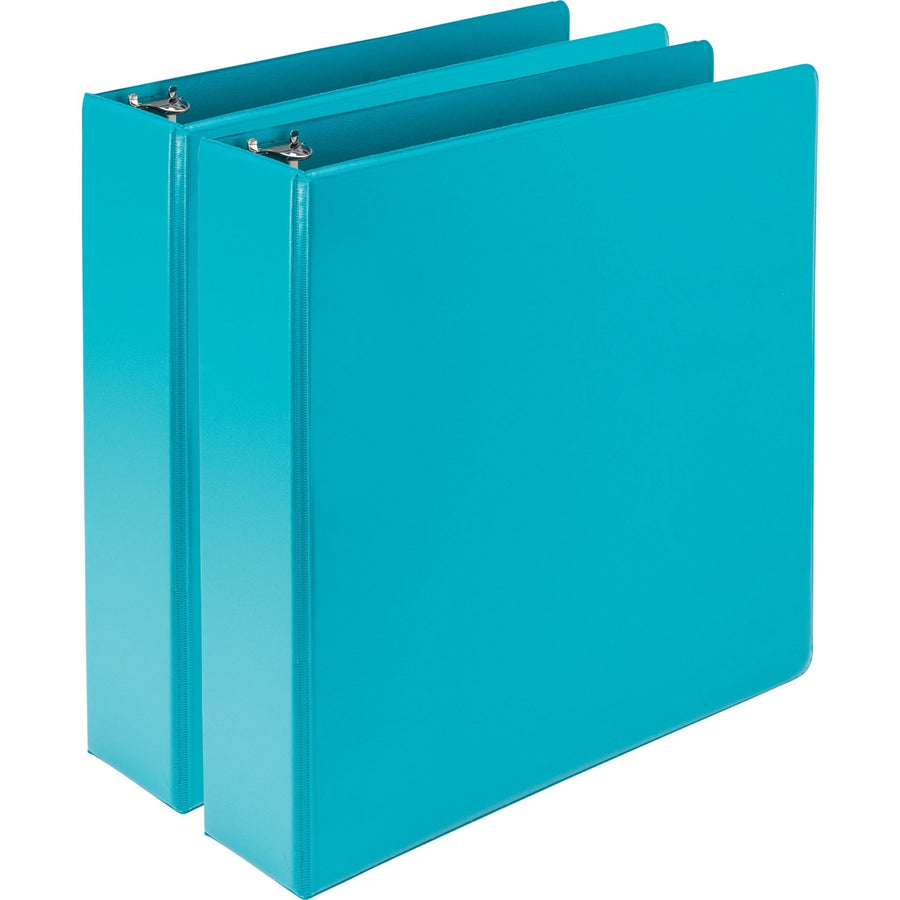 Samsill Earth's Choice Plant-based View Binders, 8.5" Width x 11" Length, Turquoise, Plastic, 425, Durable, 2 / Pack, SAMU86677