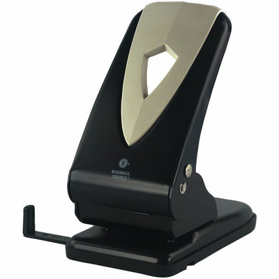 Business Source Two-hole Metal Punch, Gray, 12EA/CT — view 1