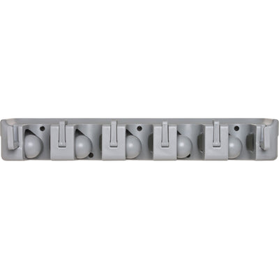 Genuine Joe Cleaning Tool Wall Organizer Rack, Gray, GJO12504