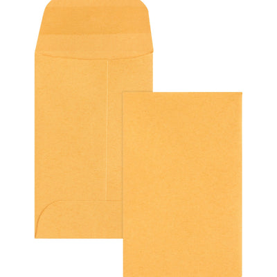 Business Source Small Coin Kraft Envelopes, Brown Kraft, 500 / Box — view 1