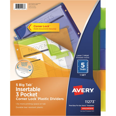 Avery Big Tab Tab Divider, Multicolor, AVE11273