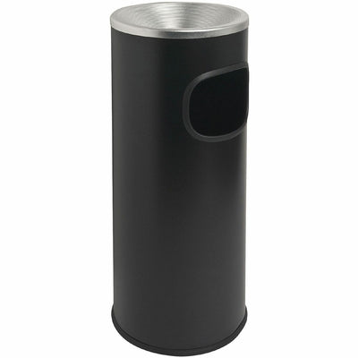 Genuine Joe Fire-safe 3-Gallon Ashtray Receptacle, Black, GJO58884