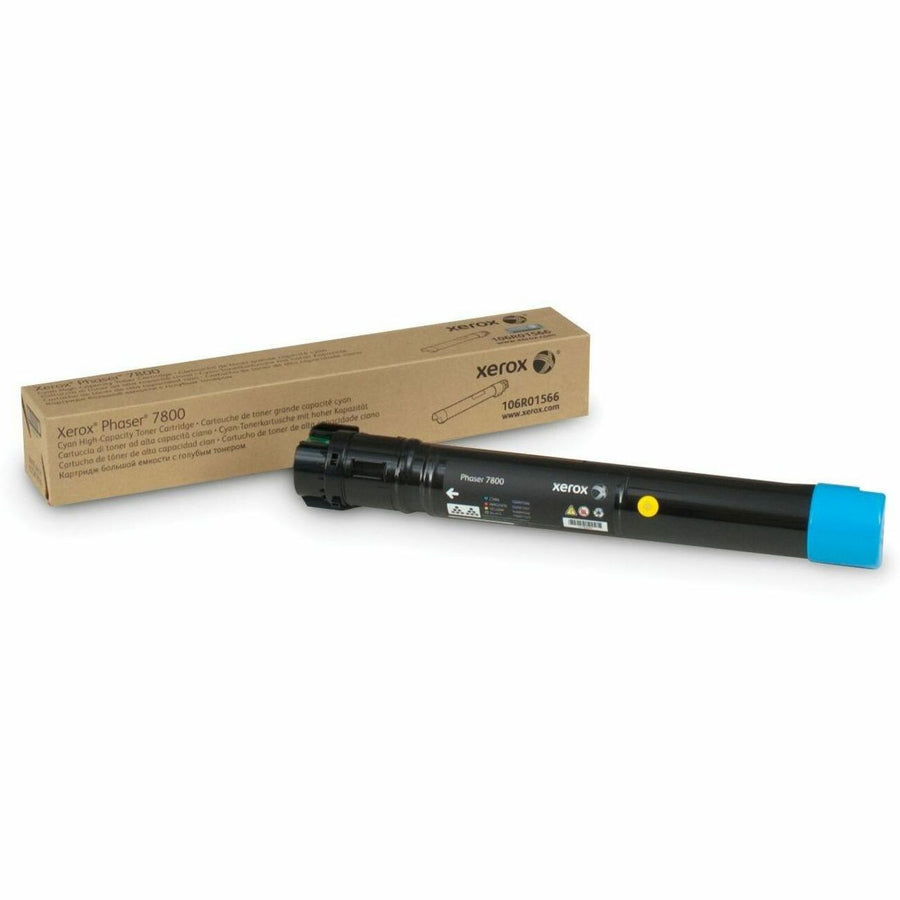 Xerox Genuine Phaser 7800 Cyan High capacity Toner Cartridge (17200 Pages) - 106R01566, XER106R01566