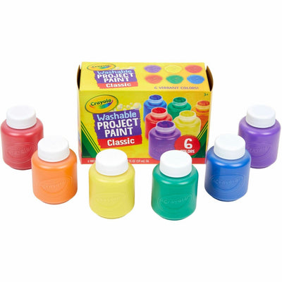 Crayola Washable Kids' Paint Set, 6 / Set, CYO541204