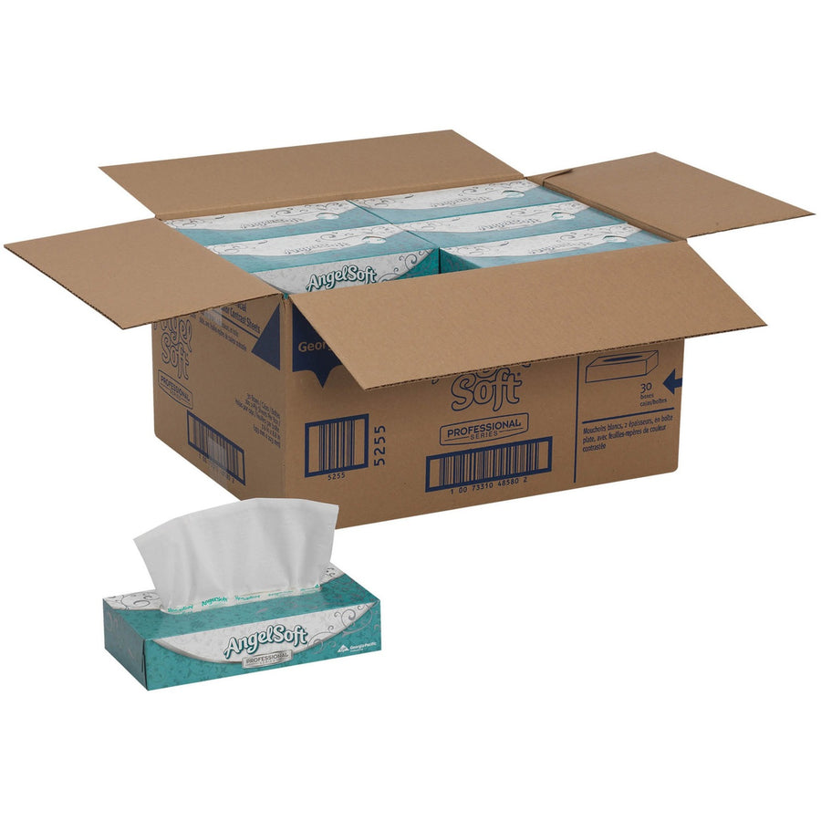 Angel Soft Professional Series Premium Facial Tissue, White, Fiber, Absorbent, 30 / Carton, GPC48580CT