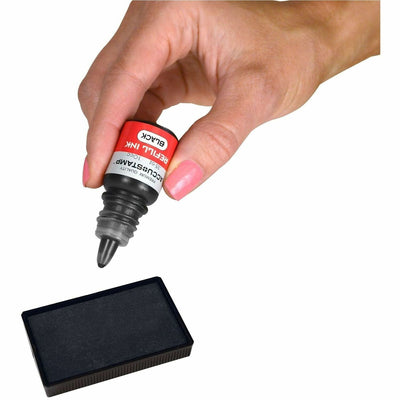 Cosco Accu Stamp Shutter Pre-Ink Refills, Black, COS090684