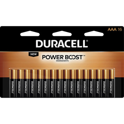 Duracell Coppertop Alkaline AAA Batteries, 16 / Pack, DURMN2400B16Z