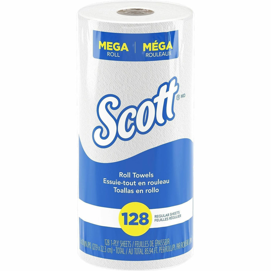 Scott® Kitchen Paper Towels with Fast-Drying Absorbency Pockets, White, Perforated, 1 Roll, KCC41482