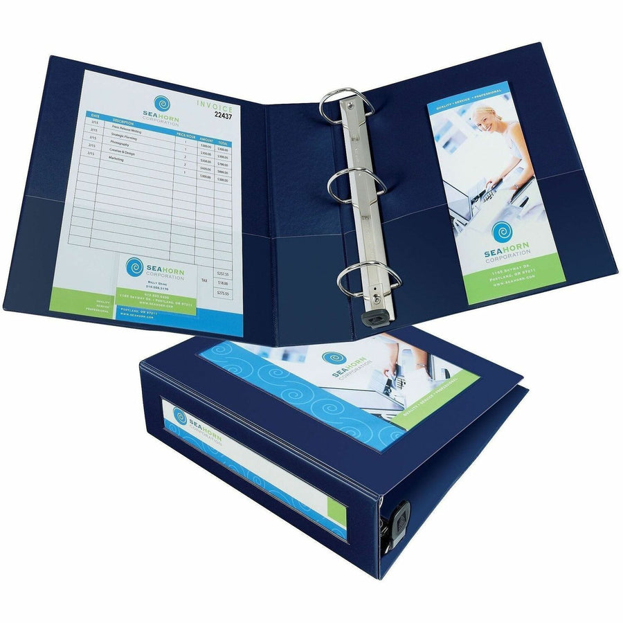 Avery Heavy-Duty Framed View 3-Ring Binder, Navy Blue, 8 1/2" Width x 11" Length, 4EA/CT — view 1