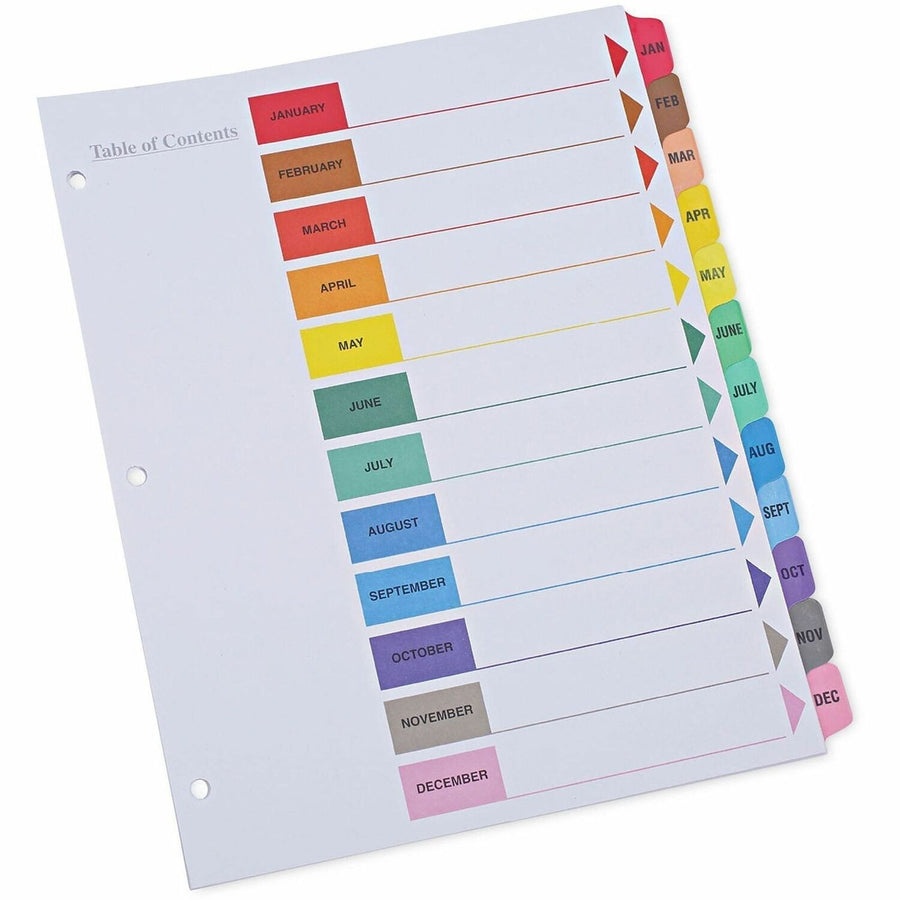 Universal Index Divider, White, Side, Laminated Tab, 1 Set, UNV24810