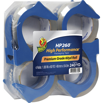 Shurtech Duck HP260 High Performance Packaging Tape, Crystal Clear, 4 / Pack, DUC847667
