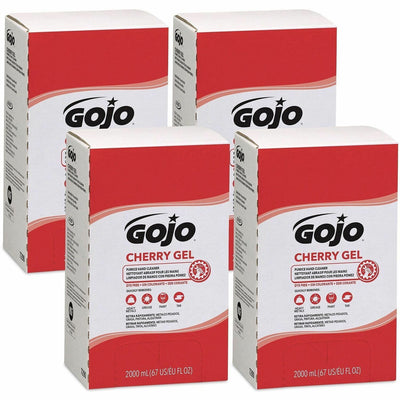 Gojo PRO TDX Refill Cherry Gel Pumice Hand Cleaner, Red, 4 / Carton, GOJ729004